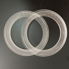 2Pcs 4" Acrylic Transparent Speaker Ring Speaker Mounting Spacer Rings W/ Bezel