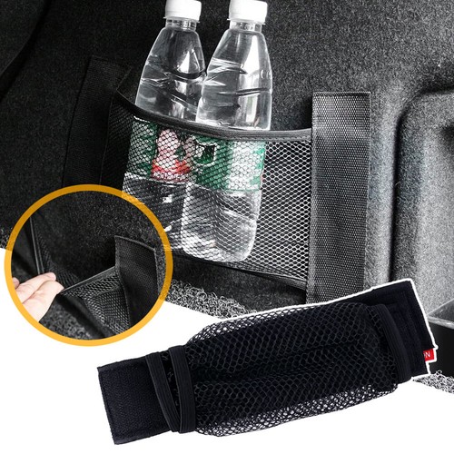 Car Accessories Trunk Elastic Mesh Net Fixed Strap Organizer Storage Bag Black - Picture 3 of 11