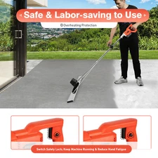 21V Cordless Concrete Vibrators Surface Power Trowel w/ 59" Screed Blade Rulder