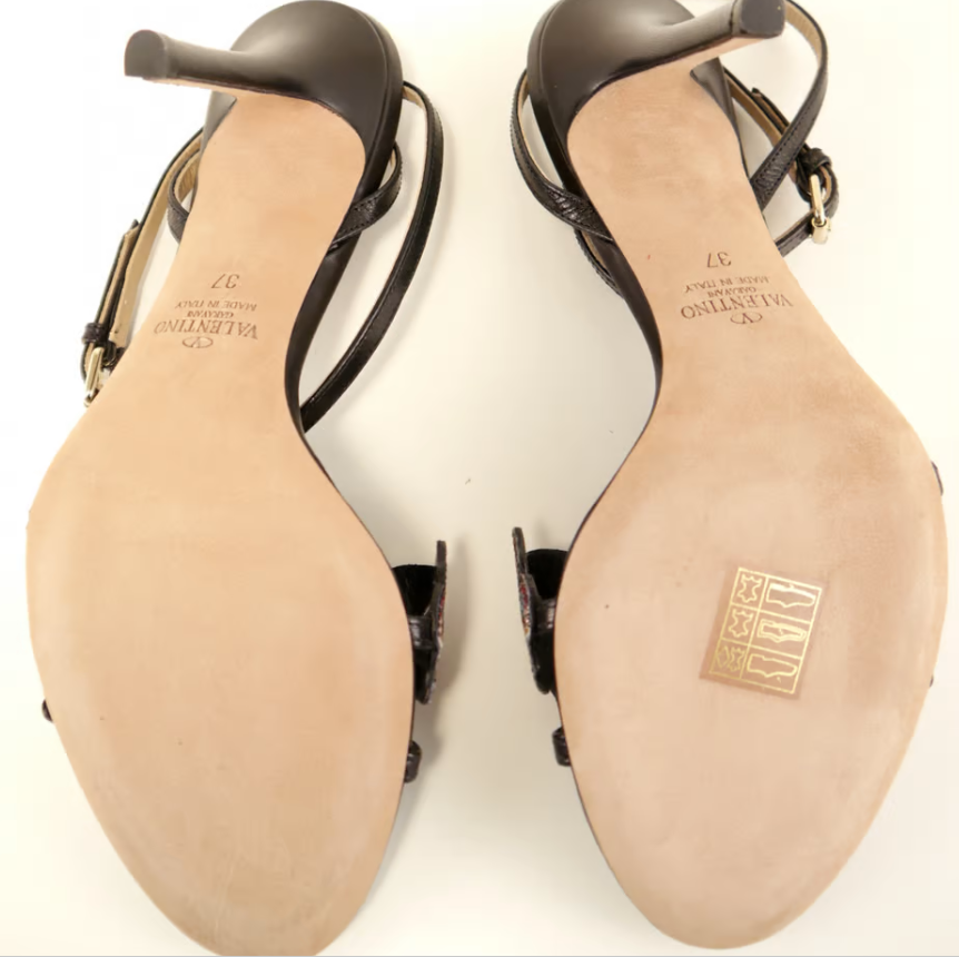 Valentino Garavani Butterfly Sparkle Sandals Size EU 37/ US 7 | eBay
