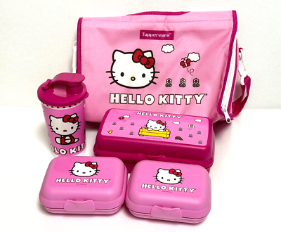 Hello Kitty Tupperware Lunch Box Set with Chilled Bag Sanrio | eBay