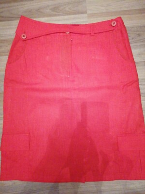 Rock  Rot  Lining Leinen 100% Only M 36-38 a sing of friendship neu Etikett 76 