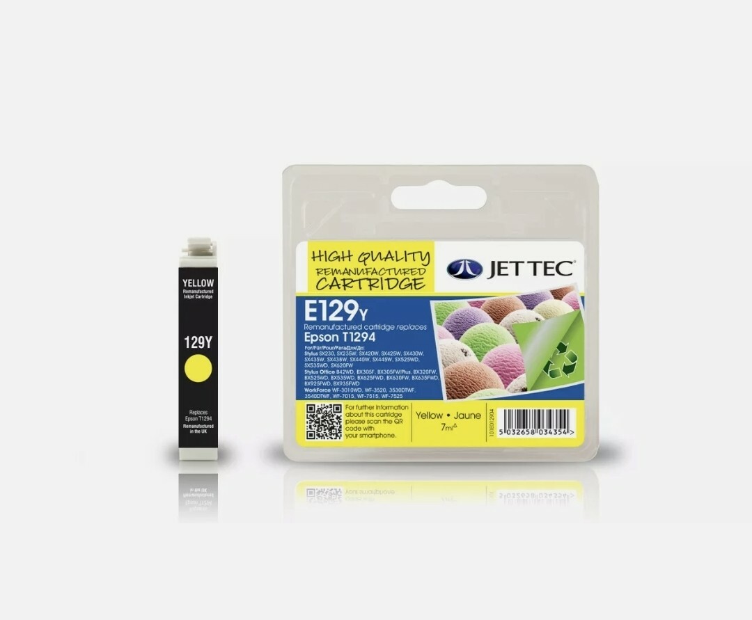 JET TEC E129Y Remanufactured Epson T1294 Printer Ink Cartridge