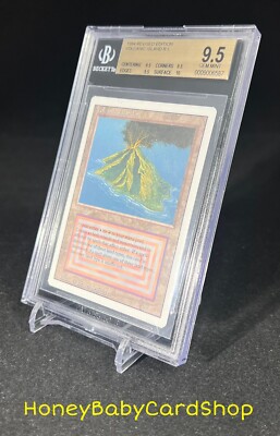 MTG 3rd Edition Revised 1994 Volcanic Island BGS 9.5Q+ (TRUE QUAD