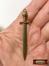 M01375-Bronze MOREZMORE Miniature Sword Weapon 67 x 14 mm Doll Mini Prop