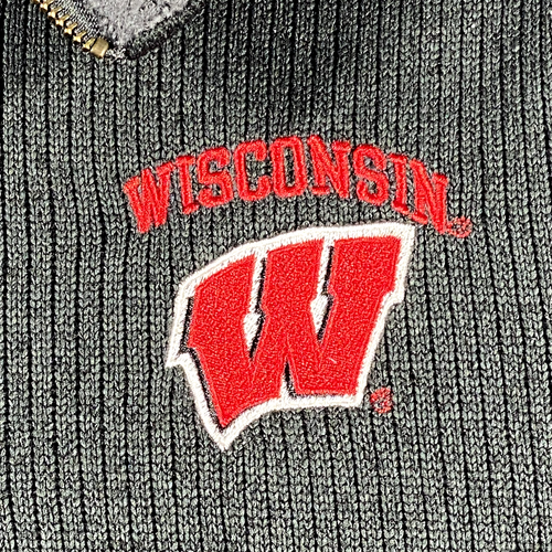 Wisconsin Bagers Champion Elite Mens S 1/4 Zip Pullover Gray - Picture 4 of 7