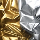 SHINY HIGH GLOSS NYLON 30 DENIER LIGHT WT WATERPROOF WR FABRIC GOLD SILVER 58"W