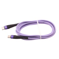 Purple 10ft PD Cable Type-C to USB-C Fast Charger Cord Extra for Cell Phones