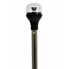 Attwood LightArmor All-Around Light - 20" Aluminum Pole - Black Vertical Composi