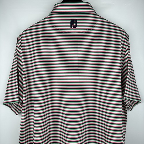 FootJoy FJ Men's Polo Shirt - Golf - Short Sleeve - Multicolor Stripe - XL - Picture 5 of 17