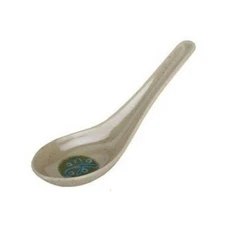 Asian Chinese Green Melamine Soba Rice Ramen Noodle Wonton Soup Spoon S-2344