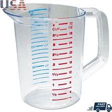 Durable Polycarbonate Measuring Cup Wet Dry Dishwasher Safe High Temp Range New