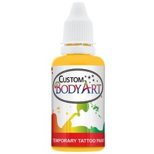1 z YELLOW Body Art TEMPORARY TATTOO AIRBRUSH PAINT Ink