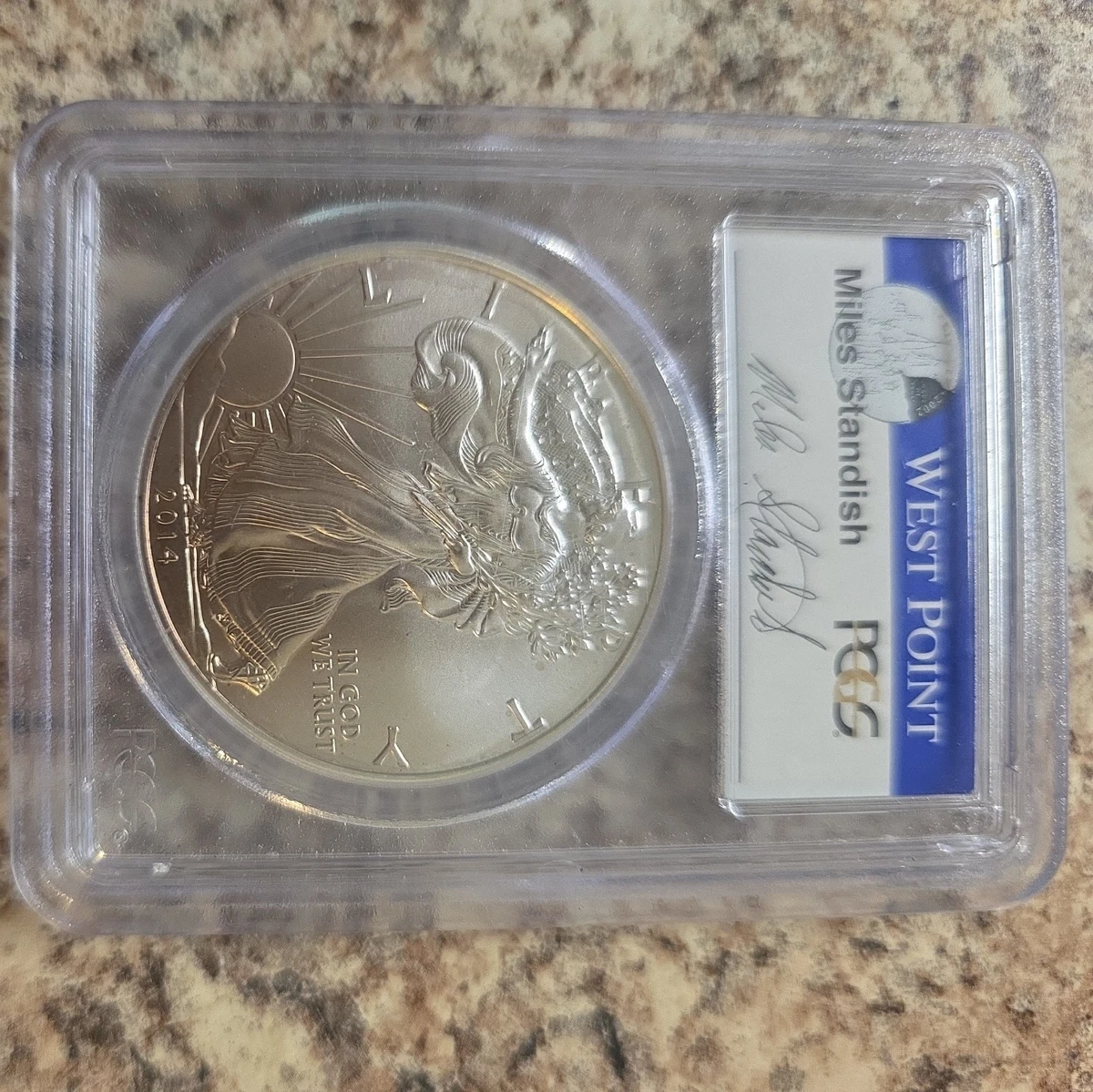 s*i様 2014 PCGS MS70 Silver Eagle 銀貨 2014 SILVER EAGLE PCGS MS70 FIRST STRIKE MERCANTI SIGNED FROM