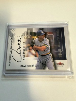 Fleer 2002 Genuine Genuine Ink Paul Molitor  Auto 4/365 JERSEY # MATCH FM