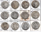 12 Silver Morgan Dollars Mostly Gem to Brilliant Uncirculated Proof Like