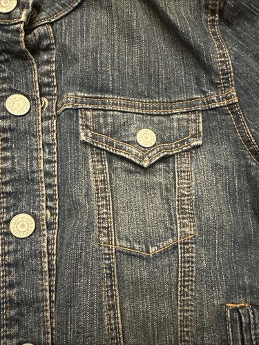 Vintage Y2K Gap Women’s 100% Cotton Denim Jean Jacket Size Medium - Picture 4 of 15