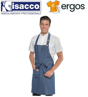 Isacco APRON RHODES 70X90 Jeans Work Waiter Barista Wine Shop Bistrot Pub