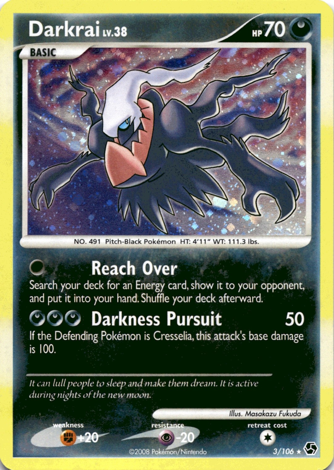 Darkrai - 3/106 - Holo Rare Great Encounters NM
