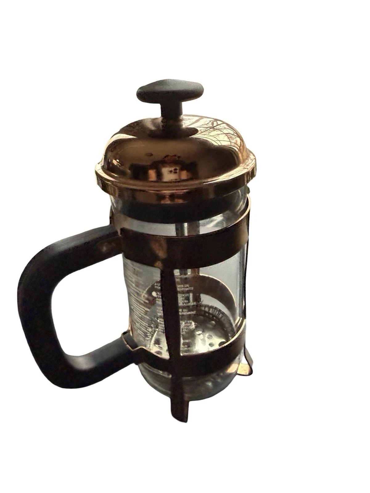 Starbucks Coffee French Press Rose Gold Copper Pyrex Glass Metal 14 oz