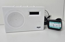 DAB FM Portable Radio Compact LCD Display Bush BD1709 - White - VGC ✅ PAT tested