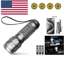 LED Flashlights High Lumens, Small Flashlight, Waterproof, Adjustable Focus F...