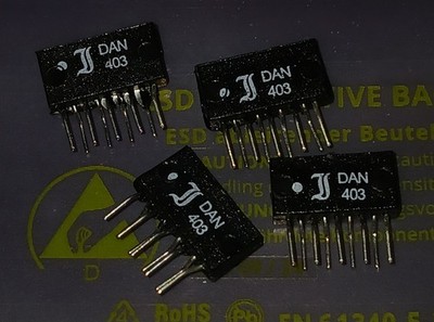 4pcs DAN403 Small Signal Diode Arrays 100/50mA 80V SIL9 13x3.5x6.6