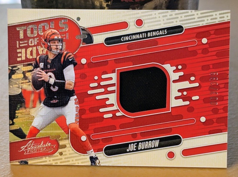 2024 Panini Absolute Tools of the Trade Jersey #TOT-JBW Joe Burrow /399 Bengals