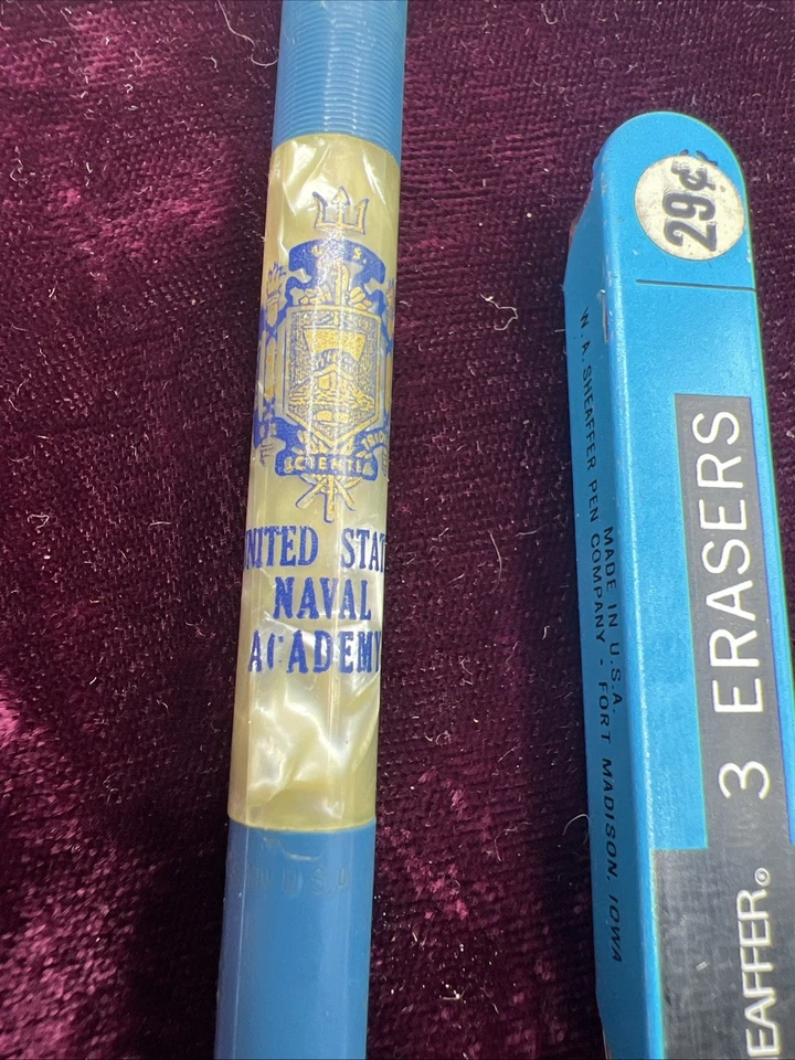 Sheaffer US Naval Academy Navy Vintage Blue Pearl Center Pencil - Image 2 of 4