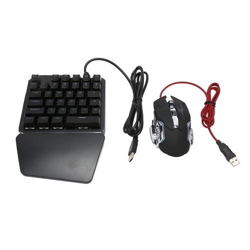 Keyboard Mouse Converter Set Wired Wireless RGB One Handed Keyboard Mouse Ada FY - Afbeelding 5 van 24