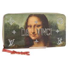 LOUIS VUITTON Masters Collection Da Vinci Zippy Wallet Green M64606 Auth 127707M