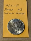 1923 BU Peace Dollar, Nice luster, Solid for grade (KC)