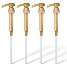 4 Pcs Coffee Syrup Pump Dispenser - Works as Skinny and Torani Syrup Pump - Prec