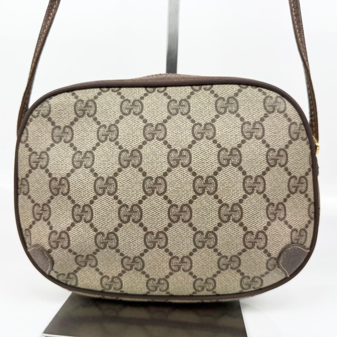 GUCCI Mini Shoulder Bag GG Supreme Sherry Line Beige PVC Leather Authentic thumbnail 18