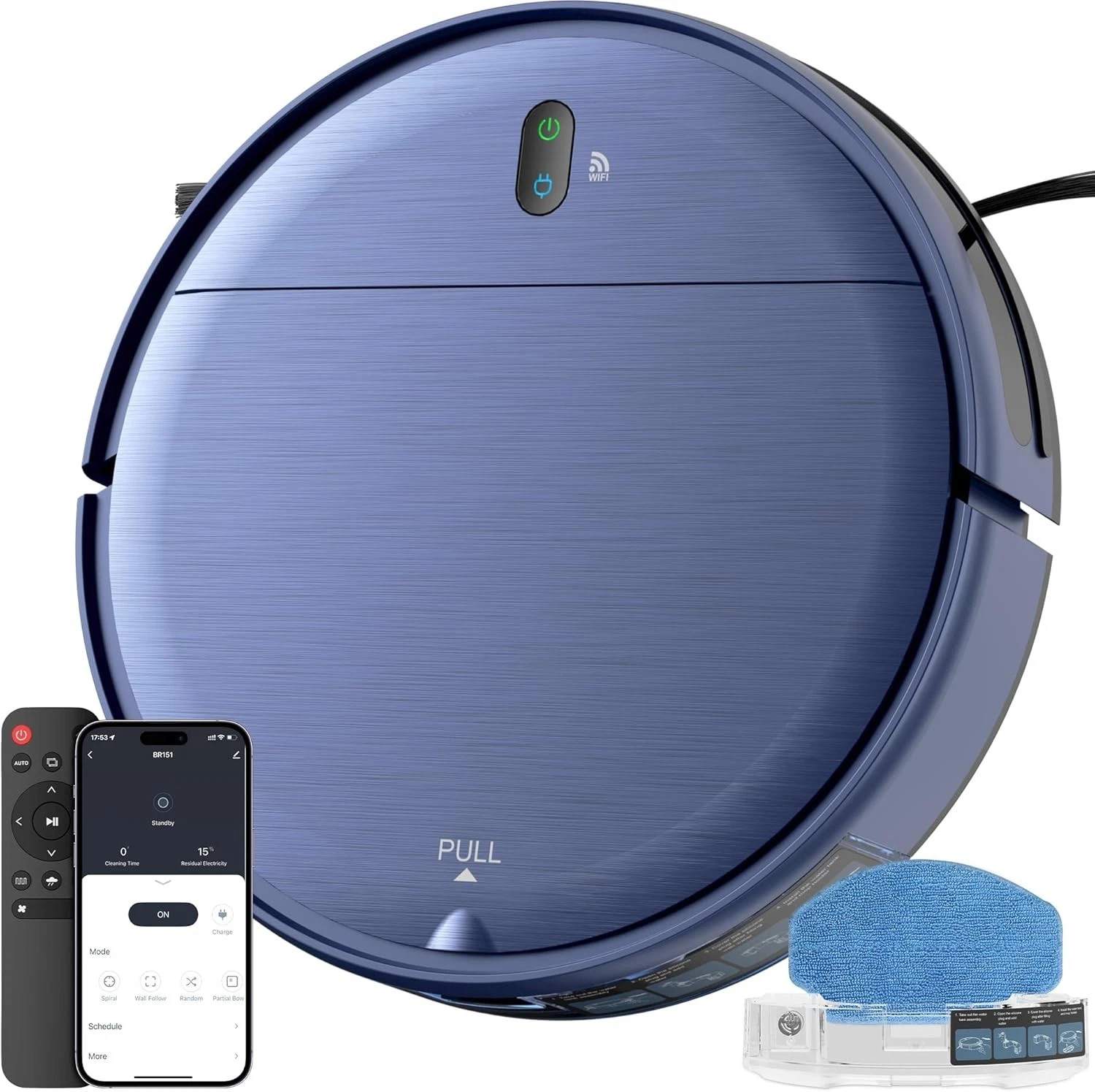 Robot Vacuum,Robot Vacuum and Mop Combo with Schedule,APP/Remote/Voice,Strong Su