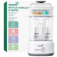 Image of Grownsy Electric Baby Bottle Steriliser & Dryer 99.9% Bacteria Steam Sterilizer