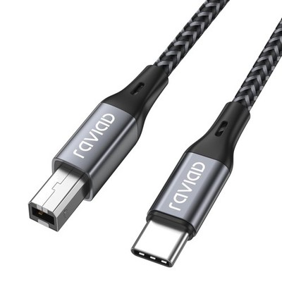 USB Kabel Drucker Scanner Kabel Nylon 2m USB B auf USB C geflochten Druckerkabel