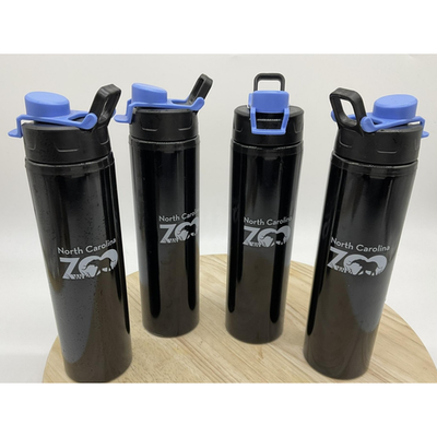 #ad North Carolina Zoo Just Imagine 4 Plastic Water Bottles 24oz 720ml Flip Lid $19.99