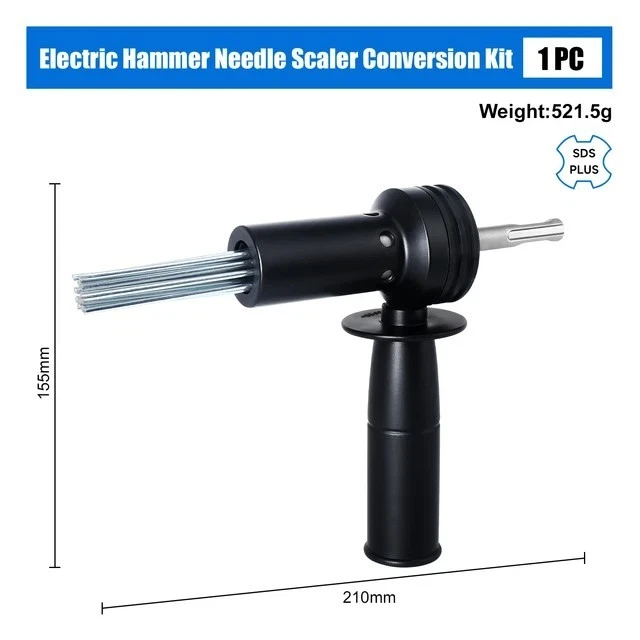 SDS Plus Electric Hammer Needle Scaler Adapter for Rust Removal Concrete Drillin - Imagen 4 de 4