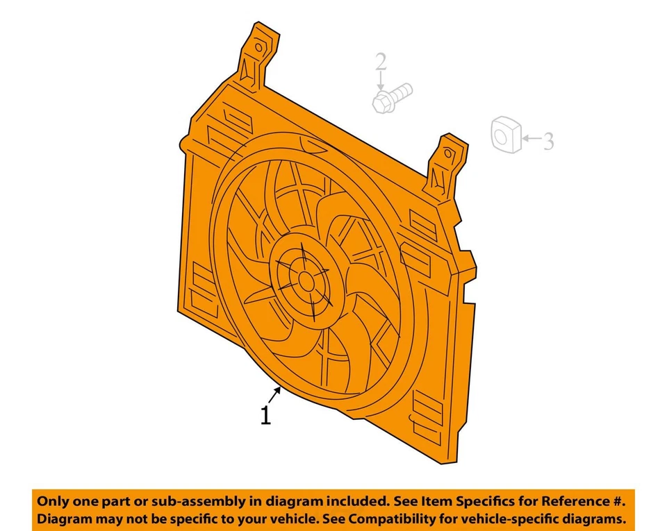 Radiator Fan Motor Fan Assembly Classic Style Fits 17-22 RANGE ROVER 2028241 Foto 2 de 3