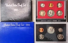 1982 & 1983 US Mint Proof Coin Sets - Only US Mint Sets Produced for 82 & 83