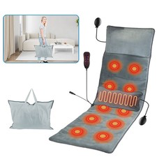 Electric Massage Mat w/ Heat Vibration Massage Pad Cushion Back Massage Mattress