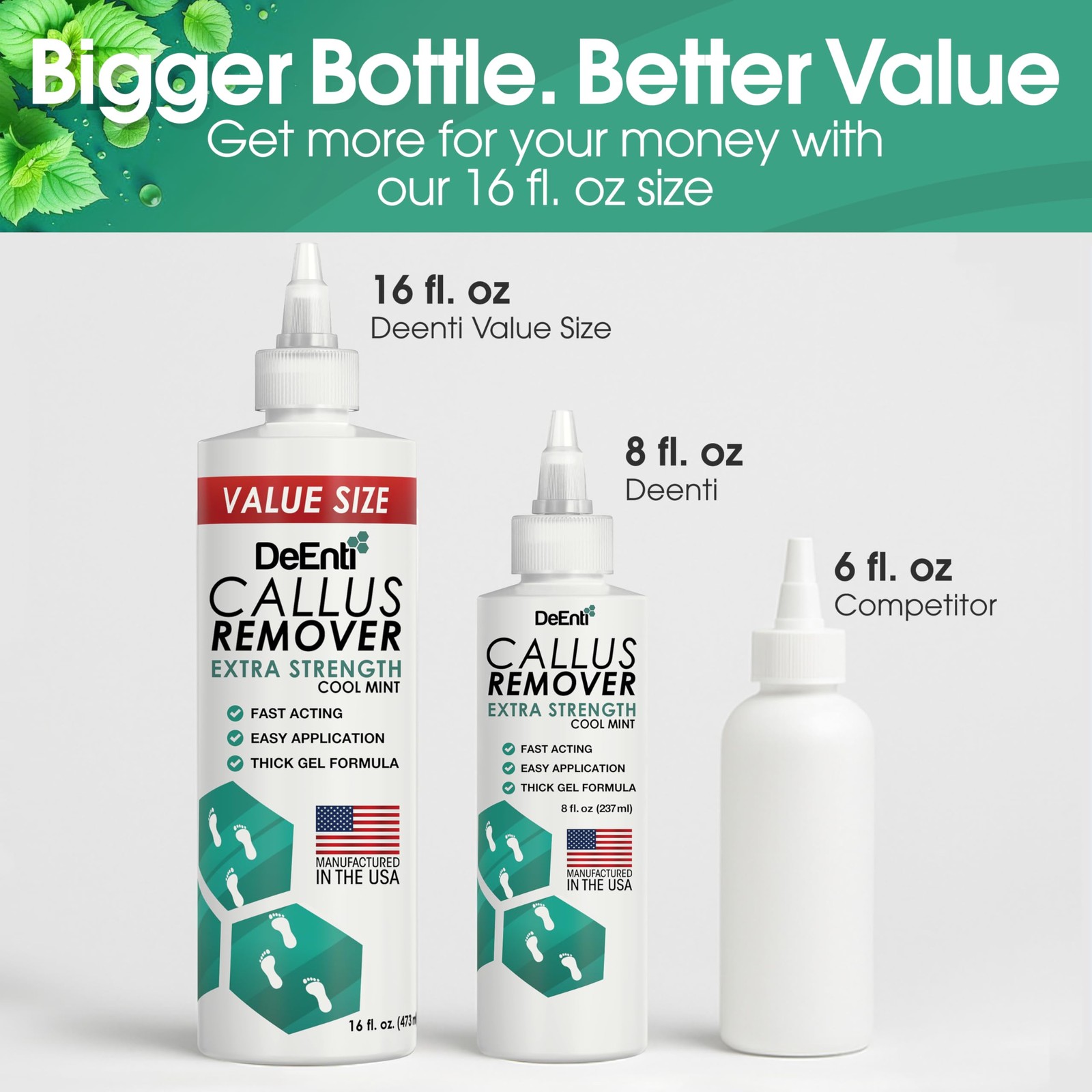 DeEnti Remover for Feet, Extra Strength Foot Remover Gel, 16oz Salon Grade Ho...