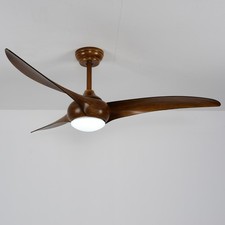 52" Ceiling Fan LED Light Remote Control Quiet DC Motor 6 Speed Levels 3 PCS