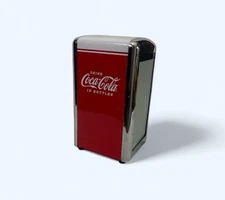 Drink Coca Cola Napkin Holder Dispenser Red Chrome 50s Diner Bottles