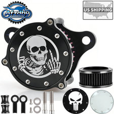 Skull Air Filter Cleaner Intake For Harley XL...