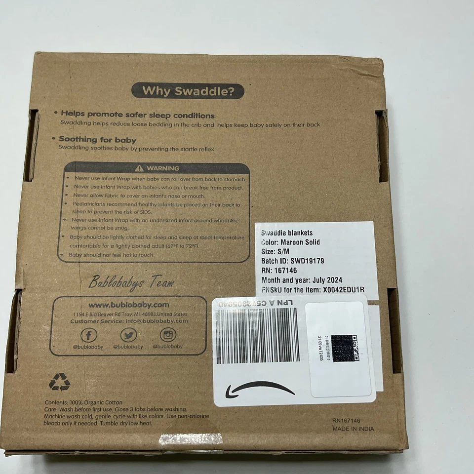 Swaddles for Newborns 0–3 Months, Organic Cotton Baby Swaddle Blanket, Infant... - Image 2 of 4