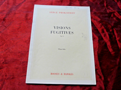 PROKOFIEFF Serge  Visions Fugitives op. 22 Noten für Klavier