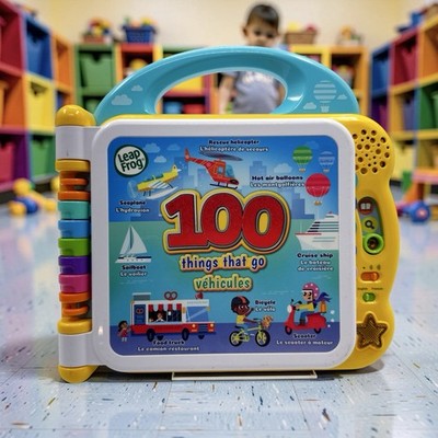 LeapFrog 100 Things That Go Interactive Learning Book Vehicles Sounds Tested