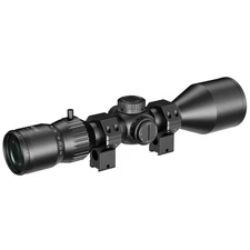 PINTY 6-24x50 mm FFP Rifle Scope with Red & Green Reticle Zero-Stop Scope Rings